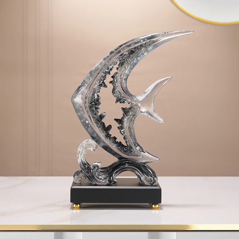 Fish Ornament Sculpture Elephant Statue Pet Dining Table Decoration Animal Handicrafts Home Decoration Living Room Statue