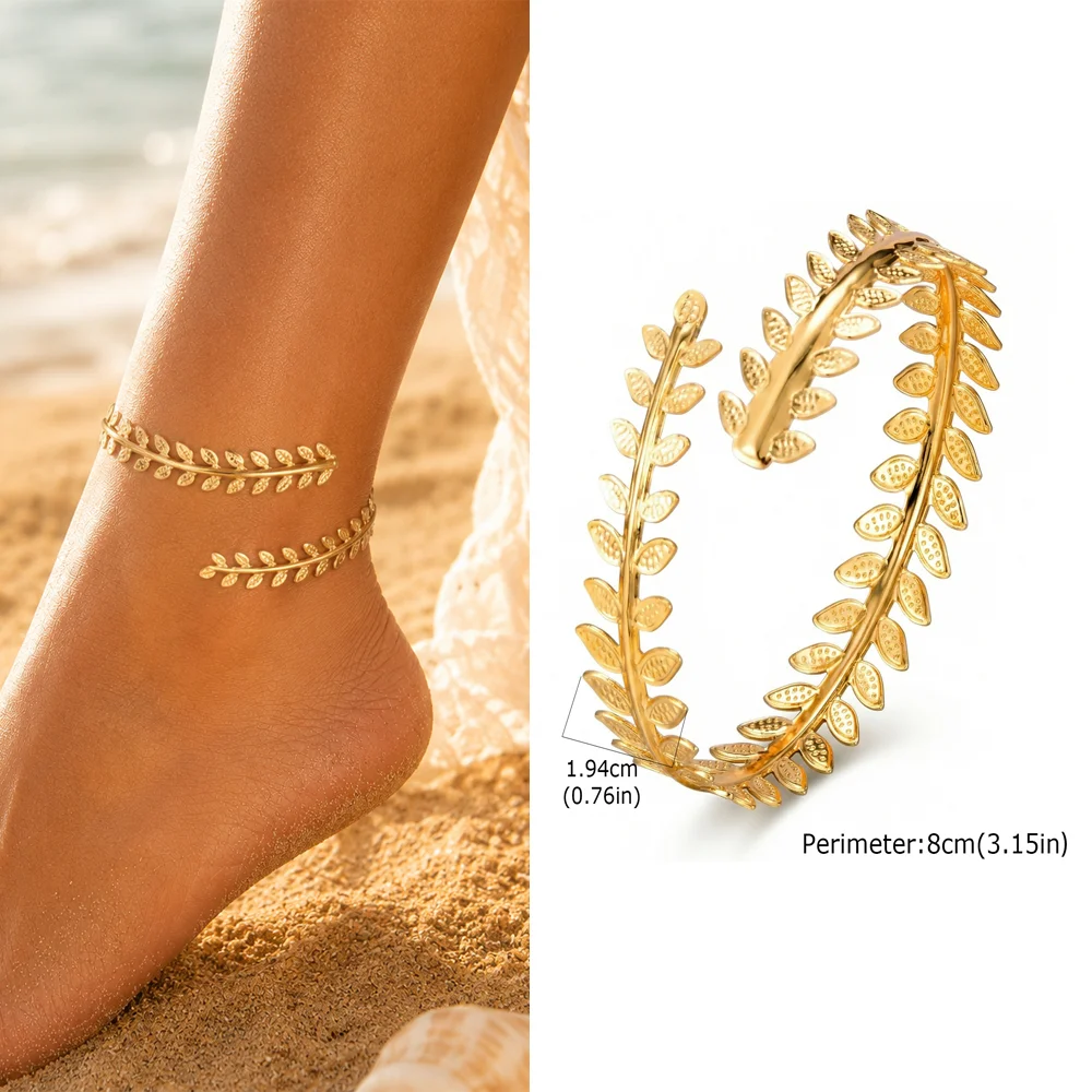 Women's Minimalist Adjustable Gold Plated Anklet