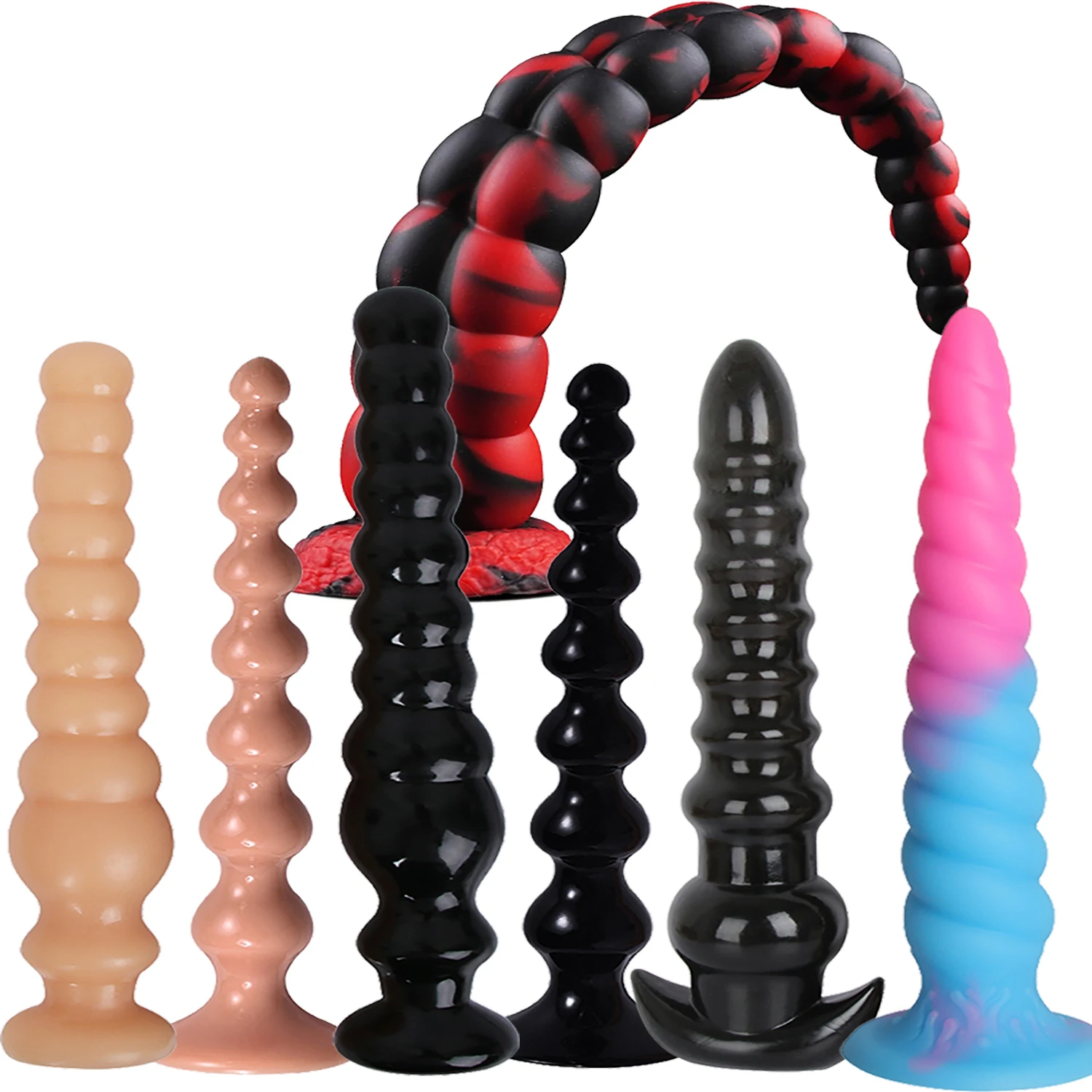 

Huge Long Anal Plug Sex Toys for Couples Large Butt Plug Dildo Stimulator Female Anus and Vagina Pulling Beads Masturbator 18+ ﻿