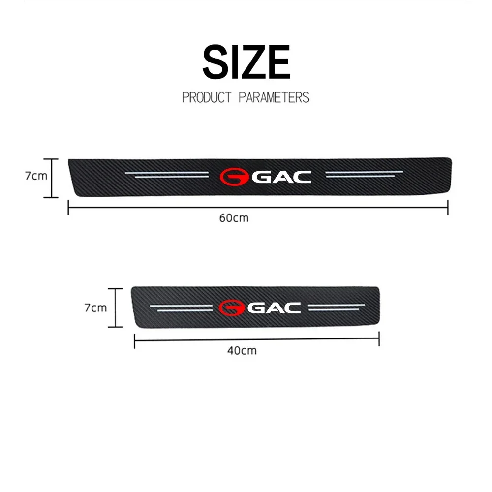 5Pcs Car Door Sill Protective Trunk Bumper Guard Sticker for GAC Trumpchi GS3 Gs4 Gs5 Gs8 Ga3 Ga4 Ga5 Ga6 Ga8 Gm6 Gm8 M8 M6 AION