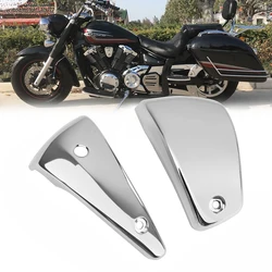 Motorcycle Chrome Battery Fairing Cover Left Right Side ABS Protection Moto Accessories For Yamaha V Star 1300 XVS1300 2007-2017