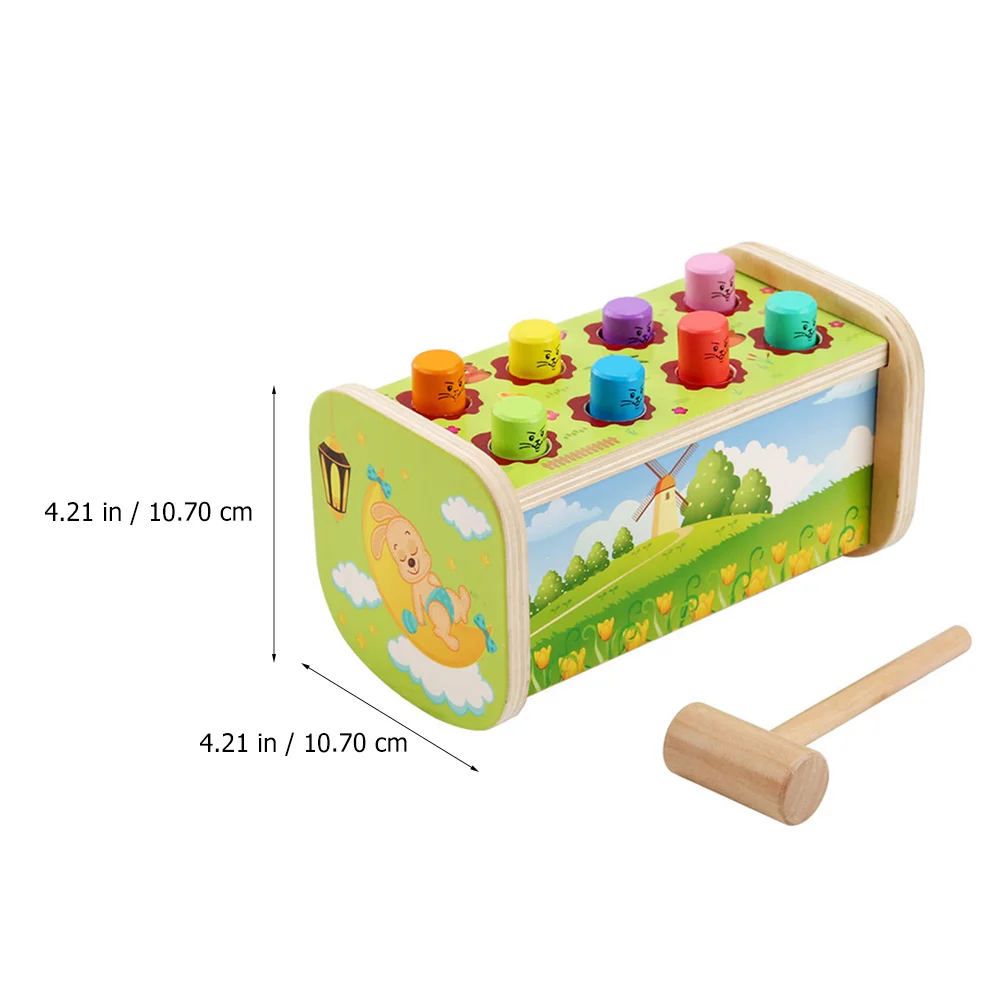1 ensemble martelage martelage vert bois taupe battant enfants apprentissage précoce gobelet éducatif développement cognitif pour