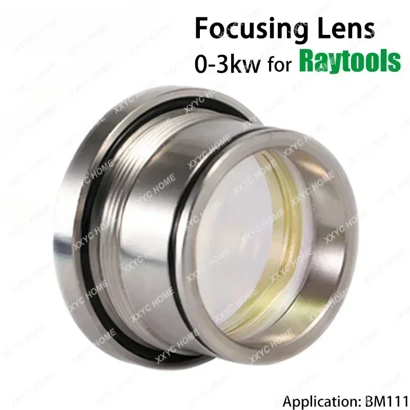 Raytools BM111 عدسة تركيز بالليزر D30 F100 F125 0-3KW مع حامل عدسة لرأس قطع الألياف البصرية السيليكا JGS1