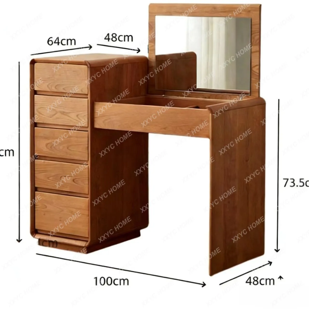 

Stool Mirror Wood Vanity Table Storage White Makeup Bedroom Dresser Adult Luxury Bedroom Furniture