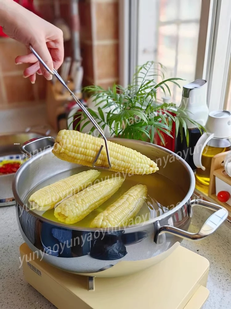 

Пароварка из нержавеющей стали 18/10, 28 см – Кастрюля с утолщенным композитным дном для индукционных и газовых плит, пищевая сталь, для домашнего использования