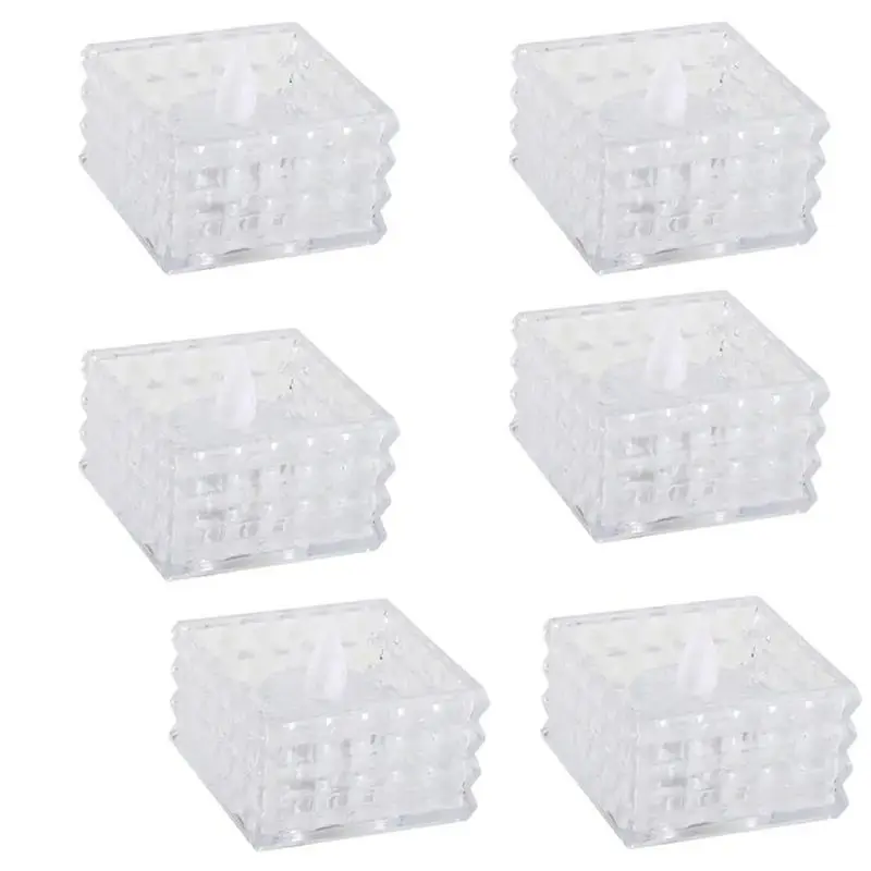 

Светодиодные свечи ABSJ-Candle Lights, 6 шт., кубические, электрические, без пламени, имитация свечей, декор для дома, для свадьбы, Хэллоуина