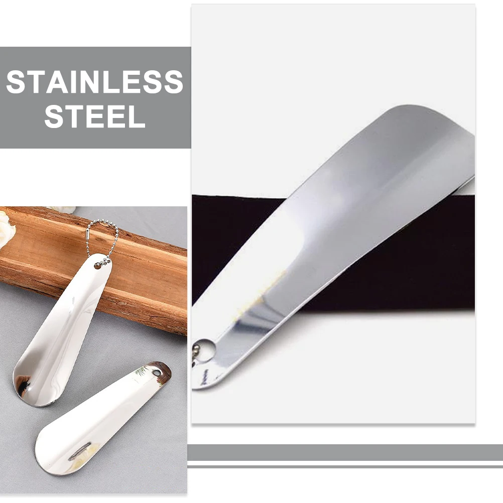 

4pcs Stainless Steel Shoehorn Short Handle Travel Shoe Horn Boot Horns for Seniors Adults Portable Small Women Lightweight