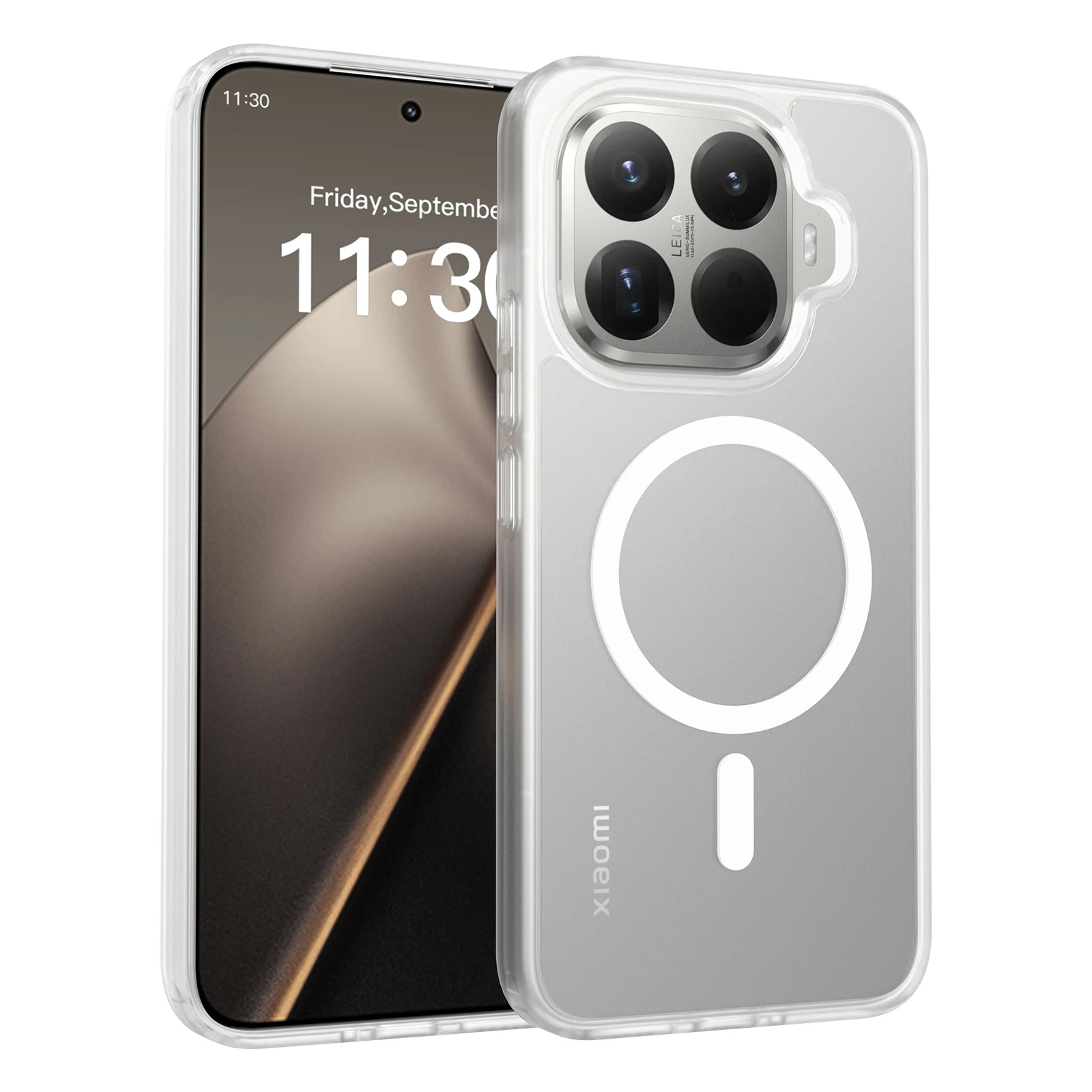 Für Xiaomi 17t Pro: Matte Schutzhülle mit Magnetverschluss, für Xiaomi 15t Pro: Anti-Fingerabdruck, rutschfeste PC+TPU-Hülle. – Detail 12