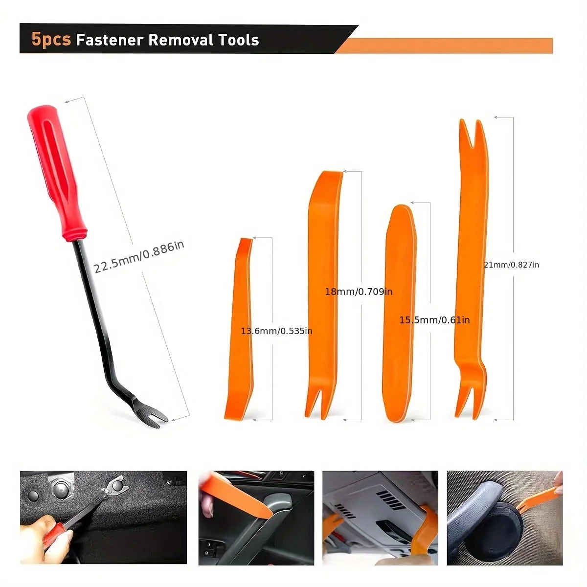 725pcs Automotive Fastener Clip Body Push Pin Rivet Bumper Door Trim Panel Fastener Kit Car Disassembly Tool, Emergency Preparedness Supplies Car Emergency Kit, Roadside Safety Tool Kit with Gloves, First Aid Kit, 12-Foot Jumper Cables, Tow Strap view 5