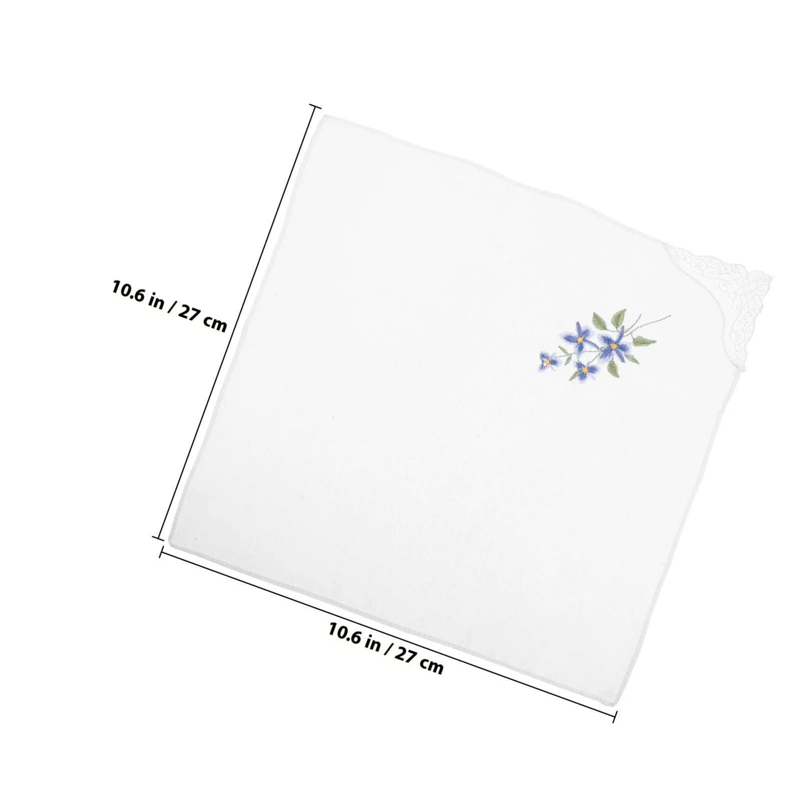 Lenço quadrado bordado tecido de algodão padrão floral lenços leves para mulheres para casamento baile de formatura namoro