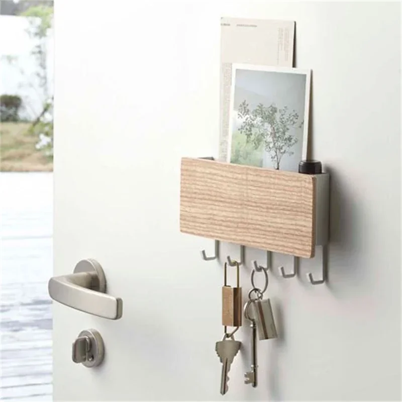 Bamboo Wall Key Holder Rack 3