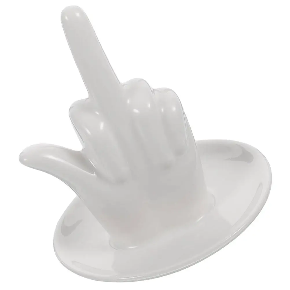 

Hand Ring Holder Dish Ceramic Jewelry Plate Modern Simple Design for Trinket Key Lipstick Candy Storage Elegant Home Decor