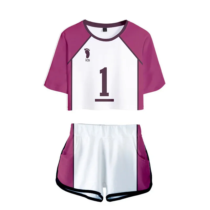 Anime Haikyuu Karasuno Donna Abbigliamento sportivo Cosplay Nekoma High School Pallavolo Club Shoyo Hinata Maglia uniforme della squadra
