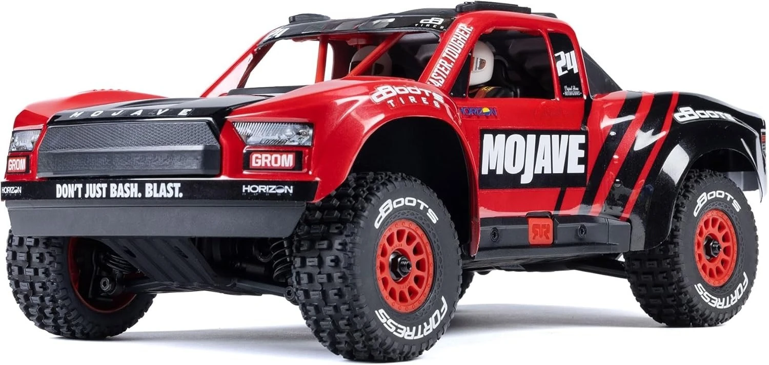 شاحنة RC 4x4 شاحنة صحراوية ذكية صغيرة الحجم، RTR (مع بطارية وشاحن متضمن) أحمر/أسود ARA2104T1