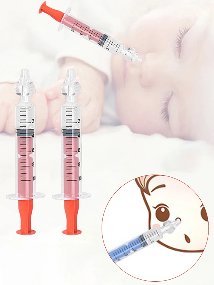 1PC 10ML Baby Syringe Silicone Nasal Aspirator Nasal For Baby Infant Safe Nasal Washer Needle Tube Cleaner Newborns Nose Cleaner