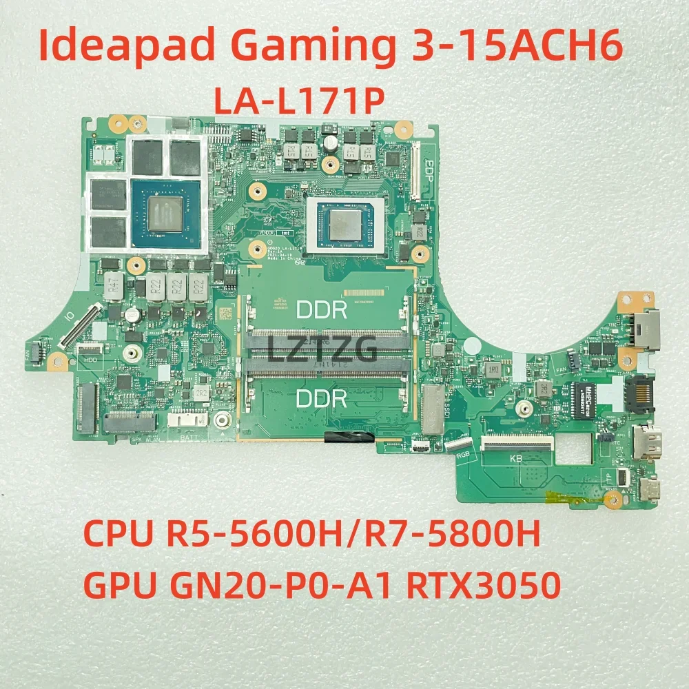 

Motherboard For Lenovo Ideapad Gaming 3-15ACH6 Laptop Mainboard CPU R5-5600H/R7-5800H GPU GTX1650/RTX3050 4G 100% Tested OK