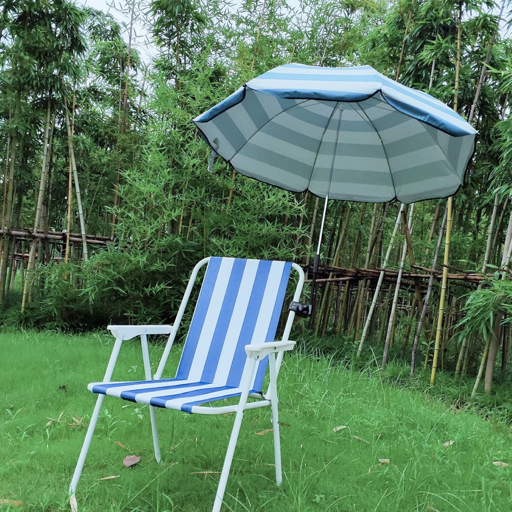 Krzesło plażowe kempingowe Parasol Krzesło plażowe dla dorosłych Parasol przeciwsłoneczny na zewnątrz