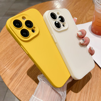 Dream Yellow White Silicone Soft Phone Case for IPhone 16 14 PLUS 11 12 13 Pro 13 15pro Full Lens Protection Cover