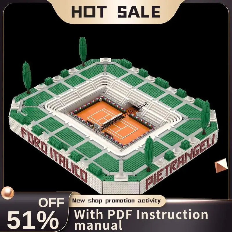 

New 3814PCS City Hot Selling Street View Moc Modular Tennis stadium Model Building Block Diy Creative Ideas KidToy Birthday Gift