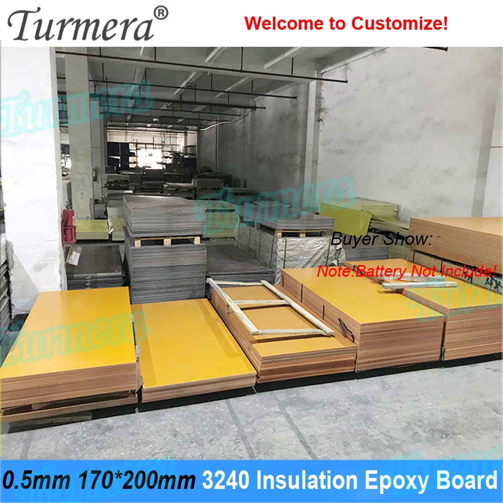 Turmera 3240 Insulation Epoxy Plate 0.5mm Thickness 170*200mm for 3.2V 200Ah 280Ah 310Ah 320Ah 12V Lifepo4 Battery Pack Diy Use