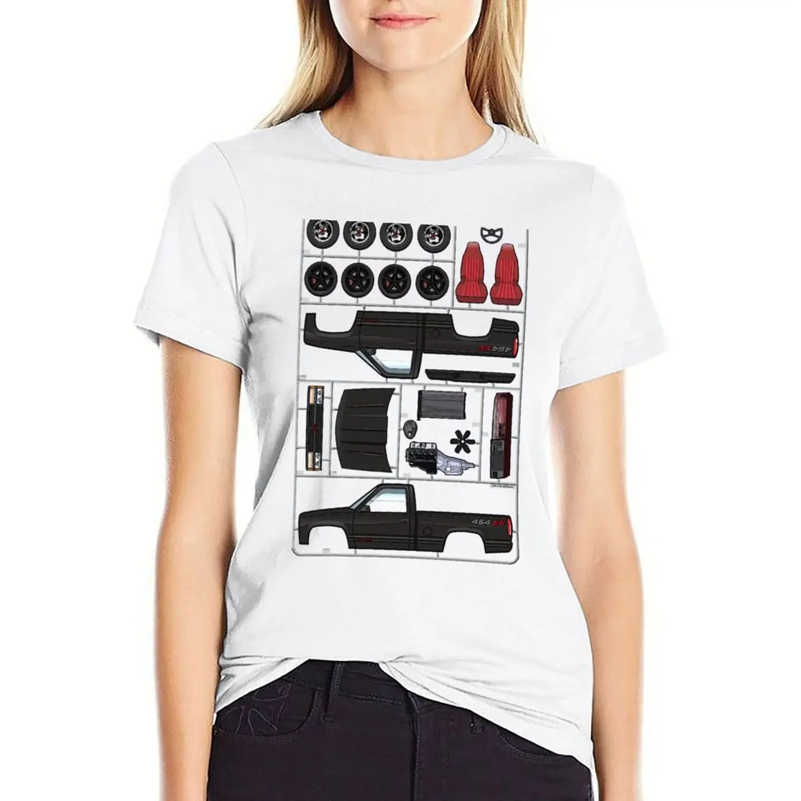 

454 SS Built not Bought T-shirt aesthetic clothes tops clothes for Women