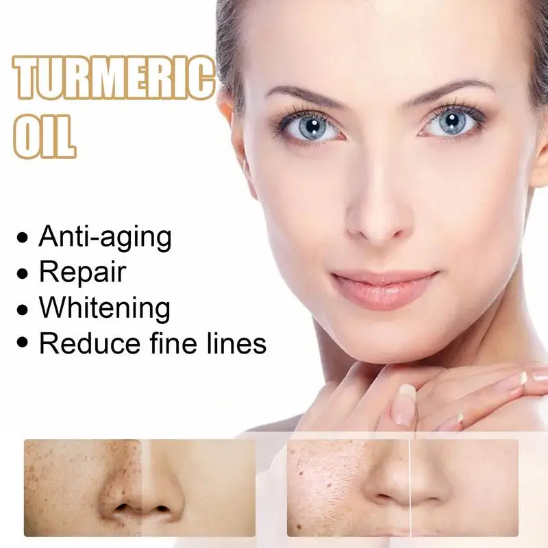 100% Pure Turmeric Oil 30ml Natural Non-greasy Anti-wrinkles Turmeric Serums With Pleasant Aroma For Face Dark Spots Corrector