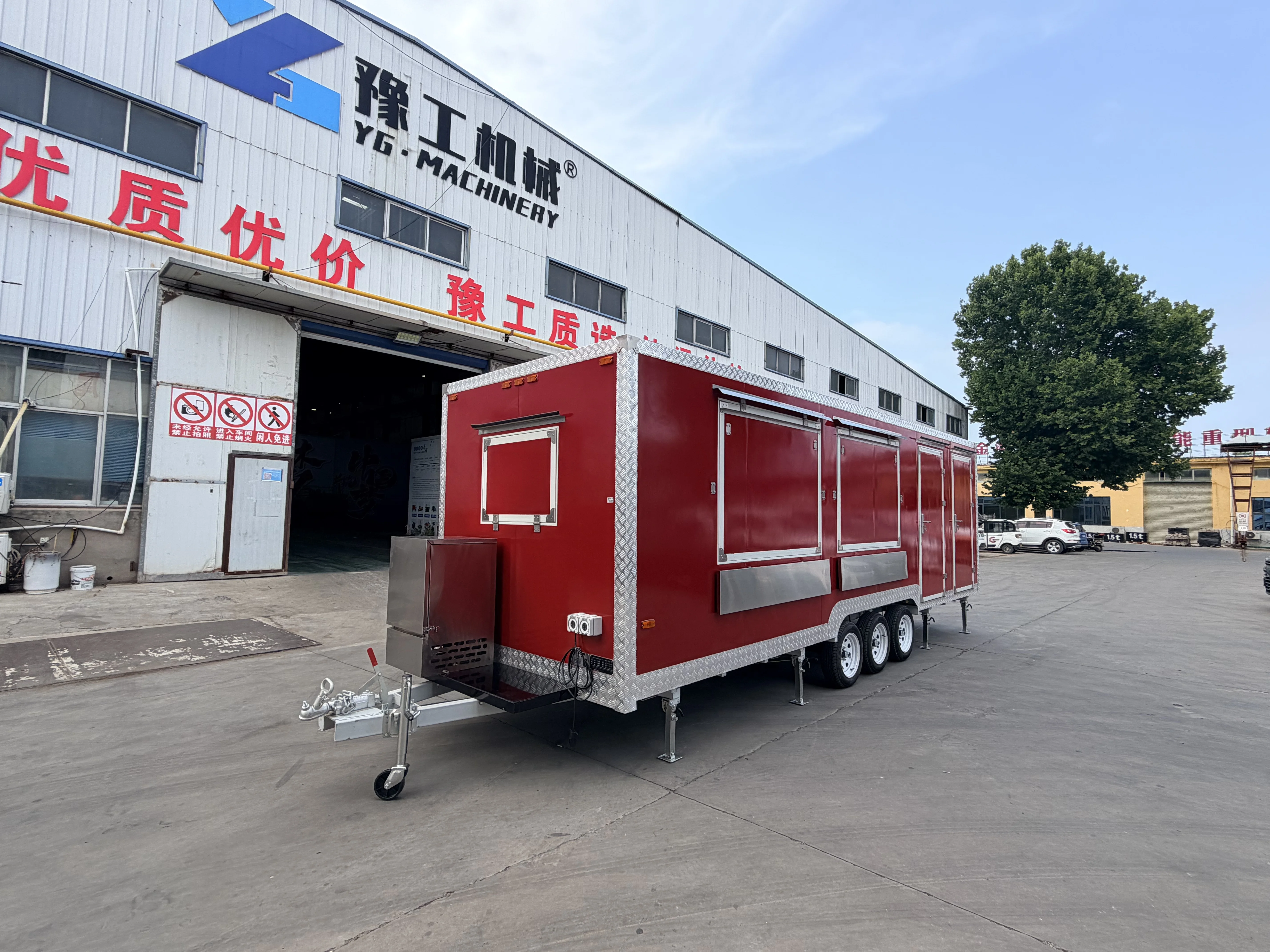 Customized Hot Sale Fully Equipped USA Food Trailer For Fast Food Ice Cream Hotdogs Snack Chips For Food Shop Snack Factories
