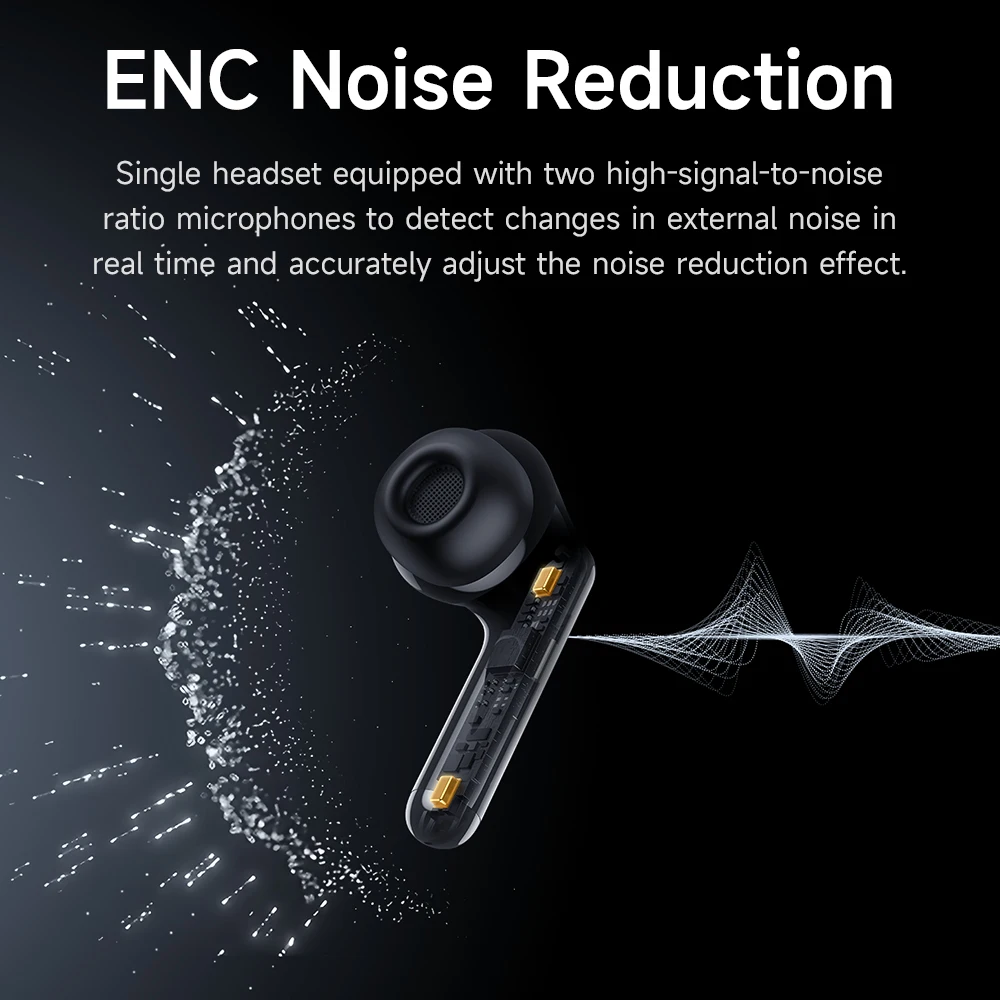 HOCO-EQ10 Além disso ANC ENC Redução de Ruído Fone De Ouvido, Sem Fio, Display LED, Caixa De Carregamento, HiFi Áudio Estéreo Headset, Conexão