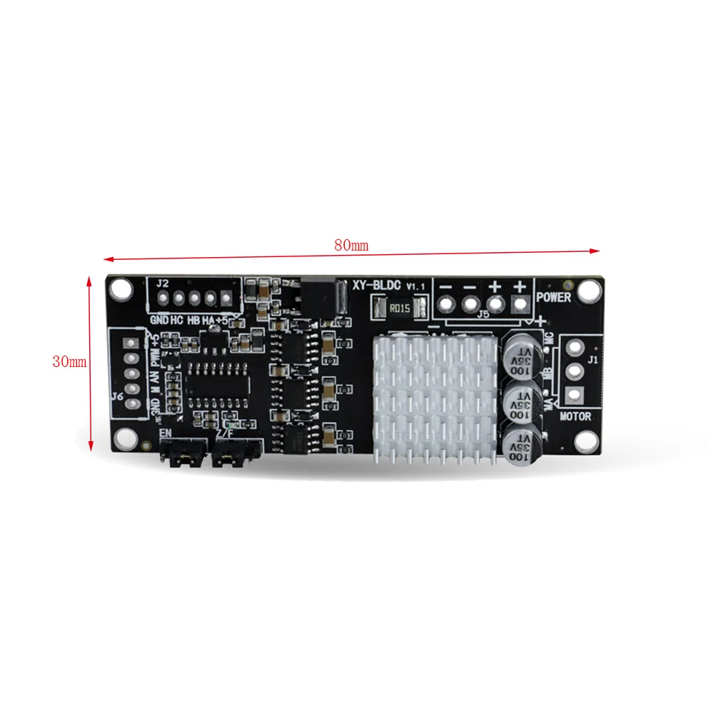 Controlador de motor DC trifásico XY-BLDC com Hall Brushless 10KHz PWM Placa de acionamento de motor DC 12V-30V 200W Driver para motor DC Hall