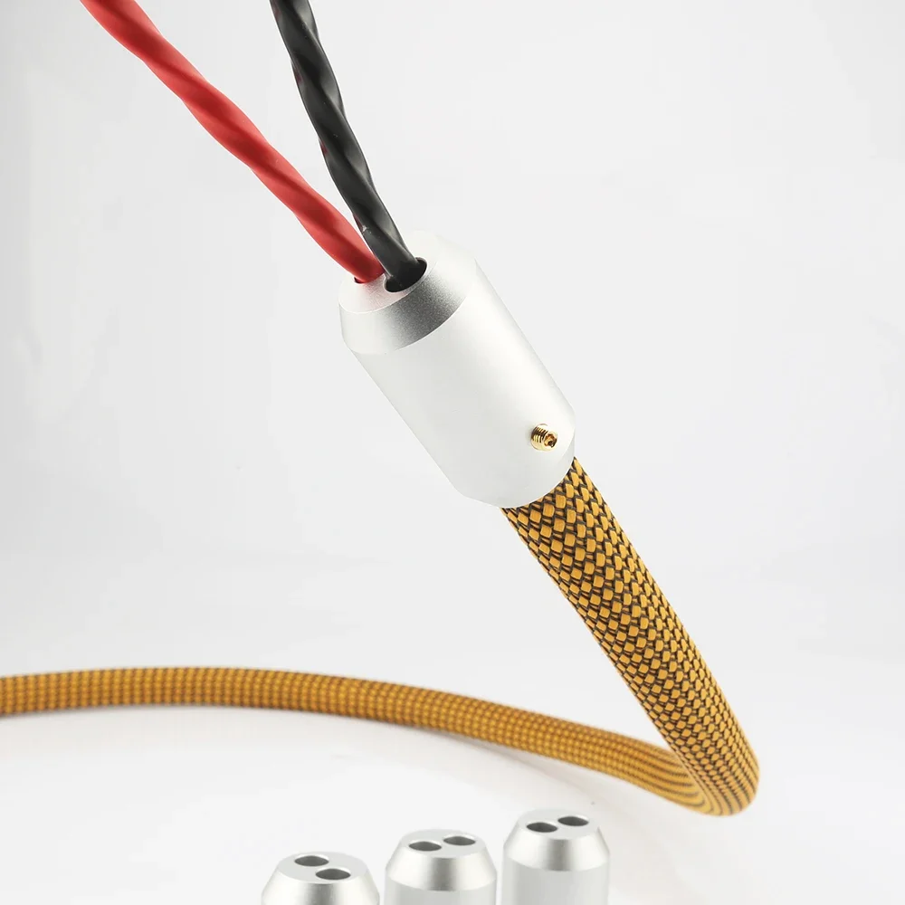 audiocrast Y1677  HIFI Audio Pants Y Splitter RCA Cable Speaker Cable Wire pant alluminium 16mm to 2*7mm boot