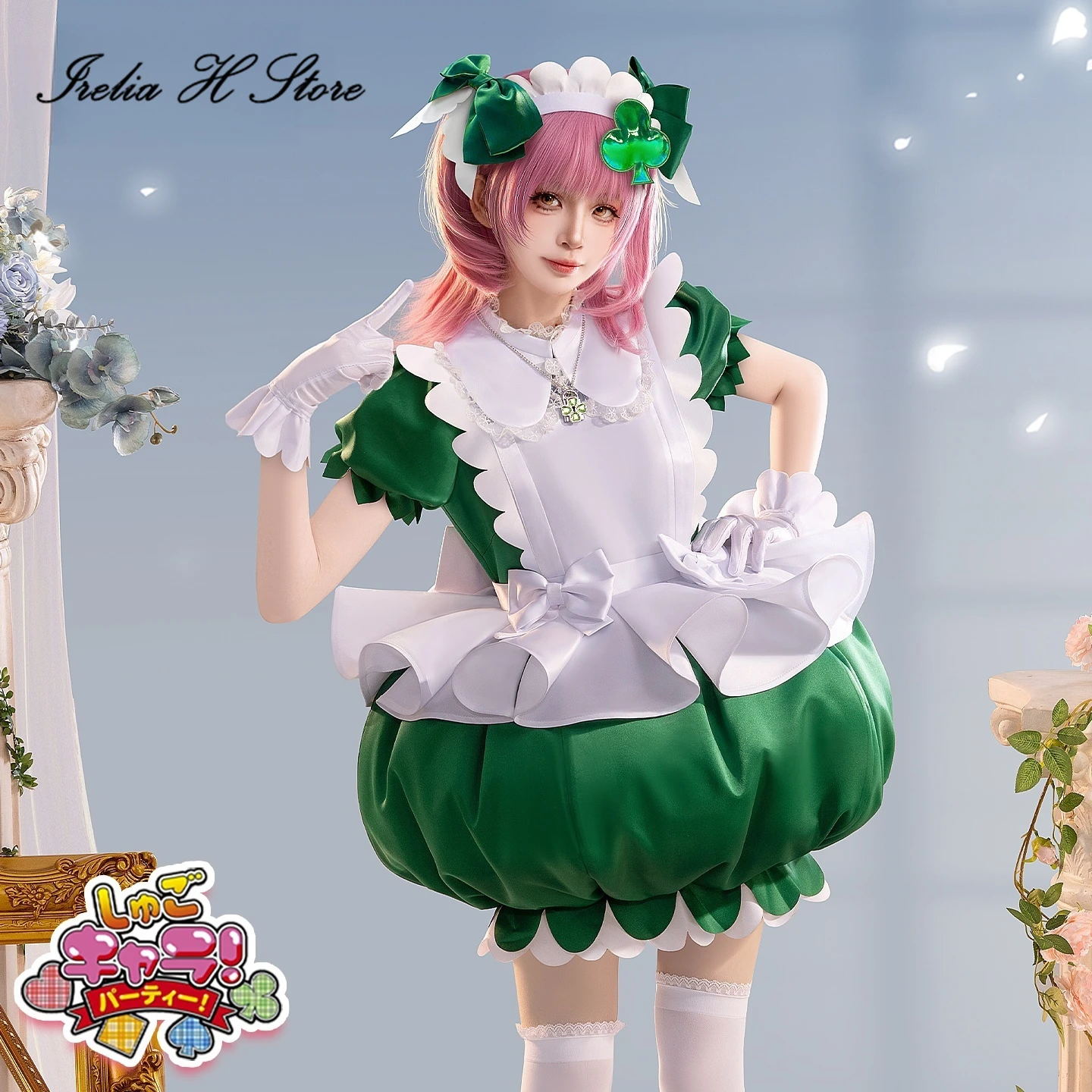 

Irelia H Store аниме Shugo Chara Hinamori Amu костюмы для косплея Хинамори Аму клевер платье женский костюм на Хэллоуин