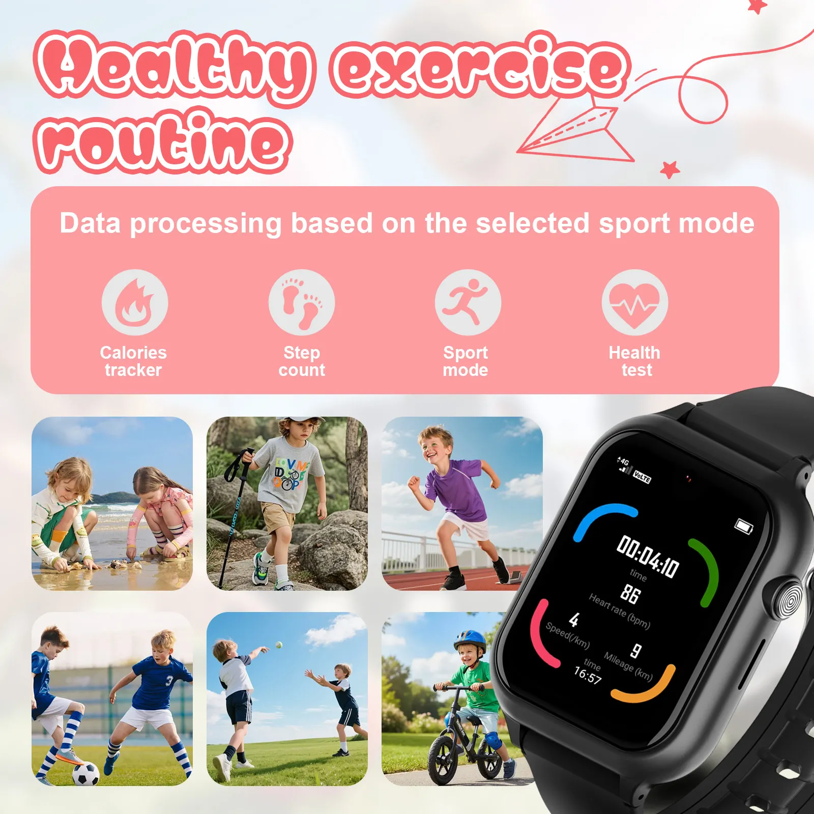 Immagine 7: Smartwatch per bambini Wonlex con display touch screen integrato