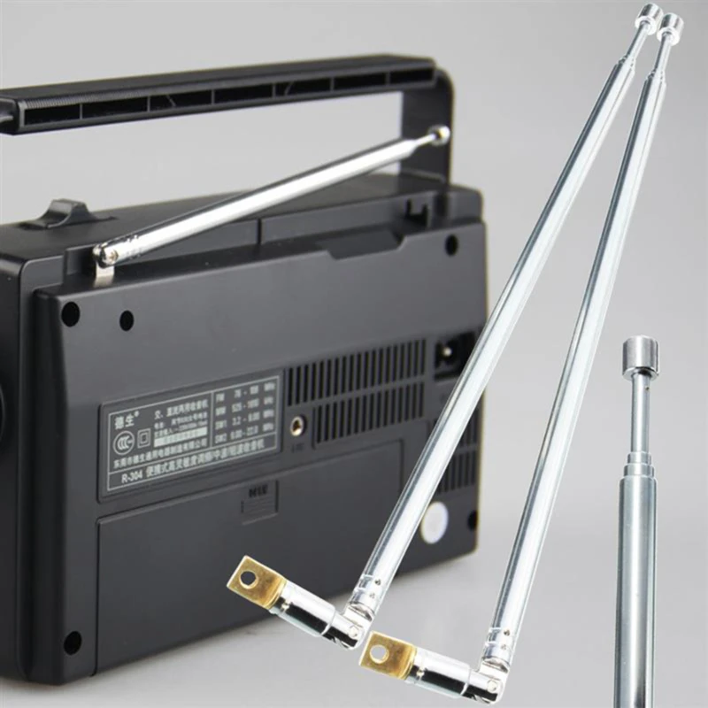 

Antenna Radio Portable 4 Sections TV Antenna Telescopic Rotatable Antenna Aerial for Radio TV Antenna Rod Telescopic Antenna