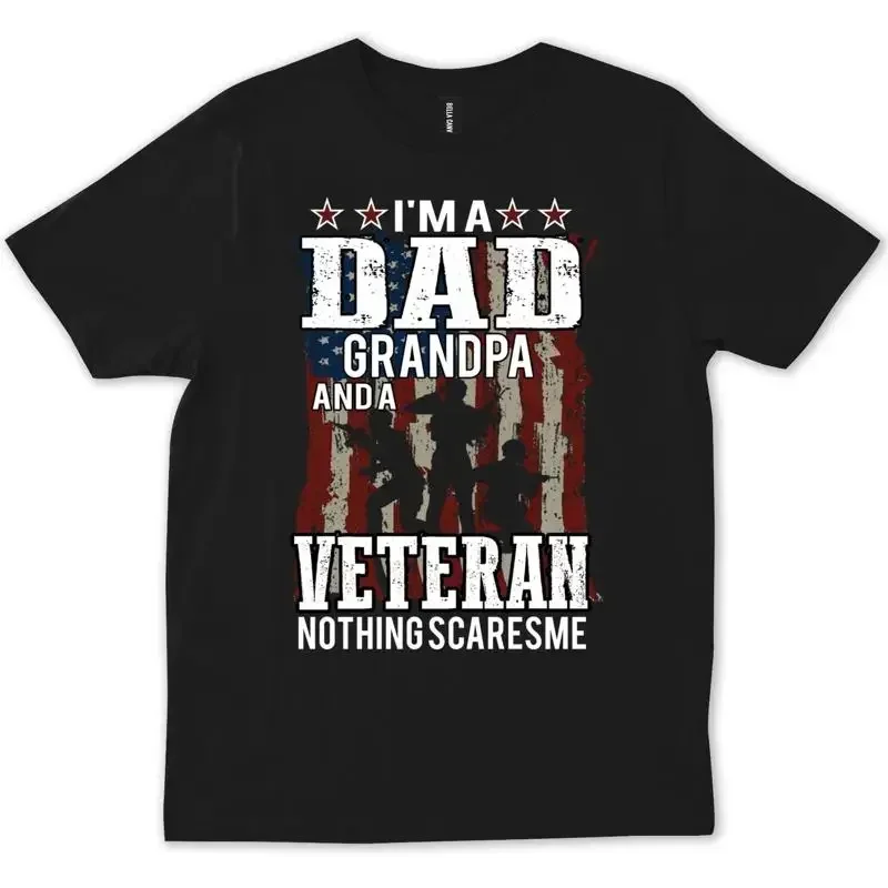 T-shirt Papa, Grand-père et Vétéran