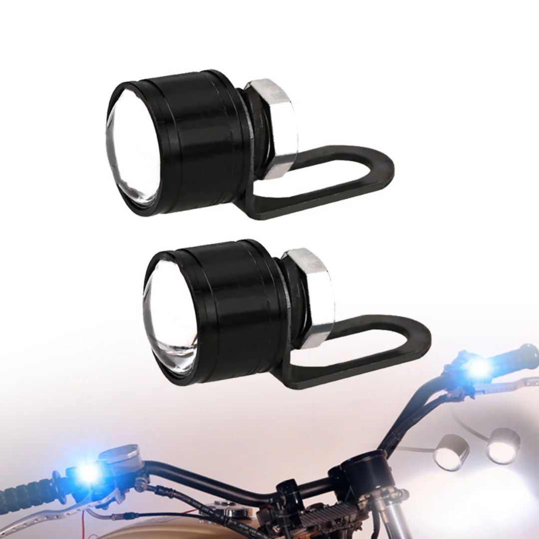 Fashion Motorcycle Mirror Light Eagle Eye LED Daytime Running Light Ghost Fire Scooter Modified Rear View Mirror Light Flashes