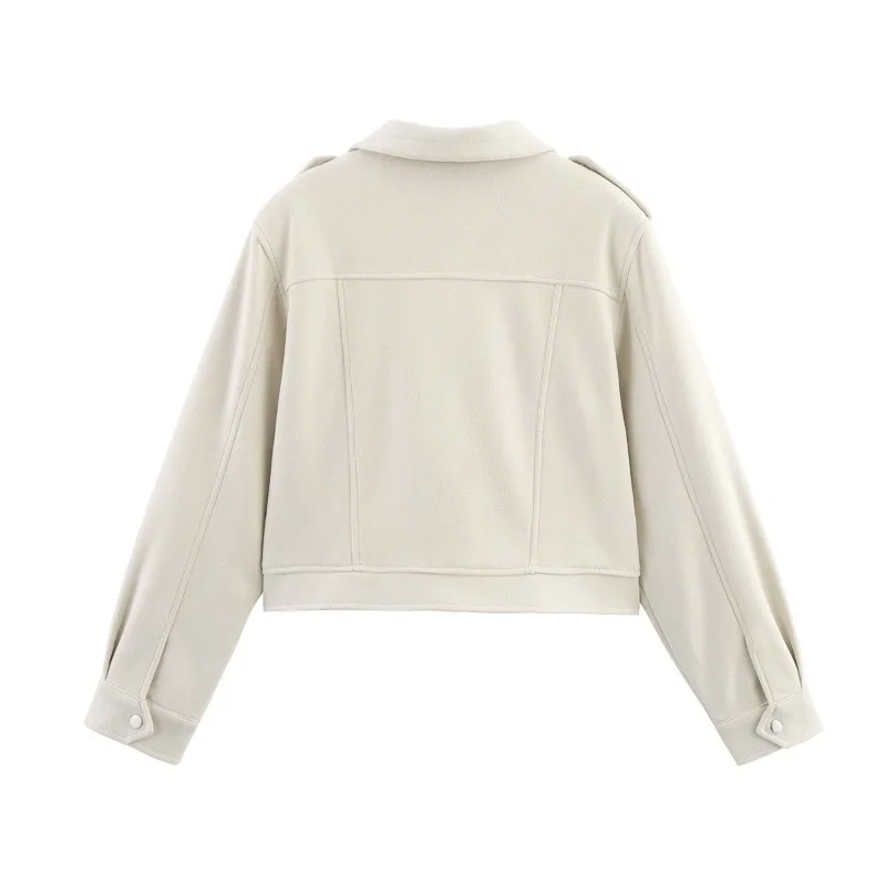 Fall 2025 European and American Lapel Long Sleeve Pocket Design Jacket Baseball Uniform