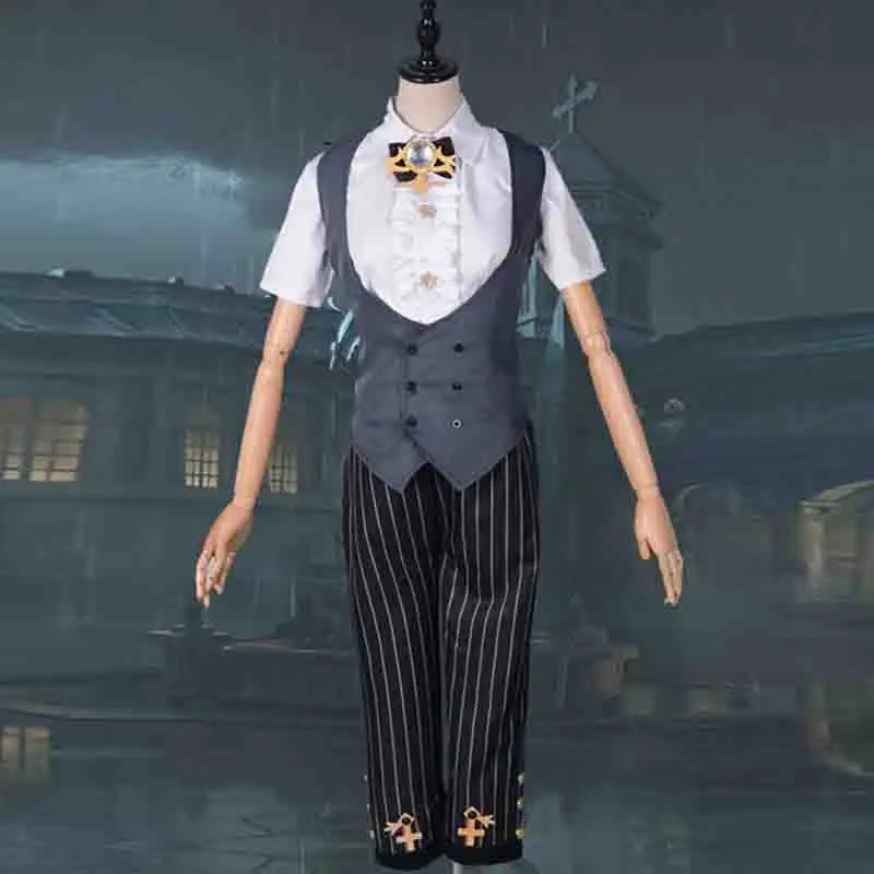 Demi Bourbon Cosplay Costume Barmaid True Proof New Skin Uniform Black Clothes Game Identity V Barmaid Costume Suit view 5