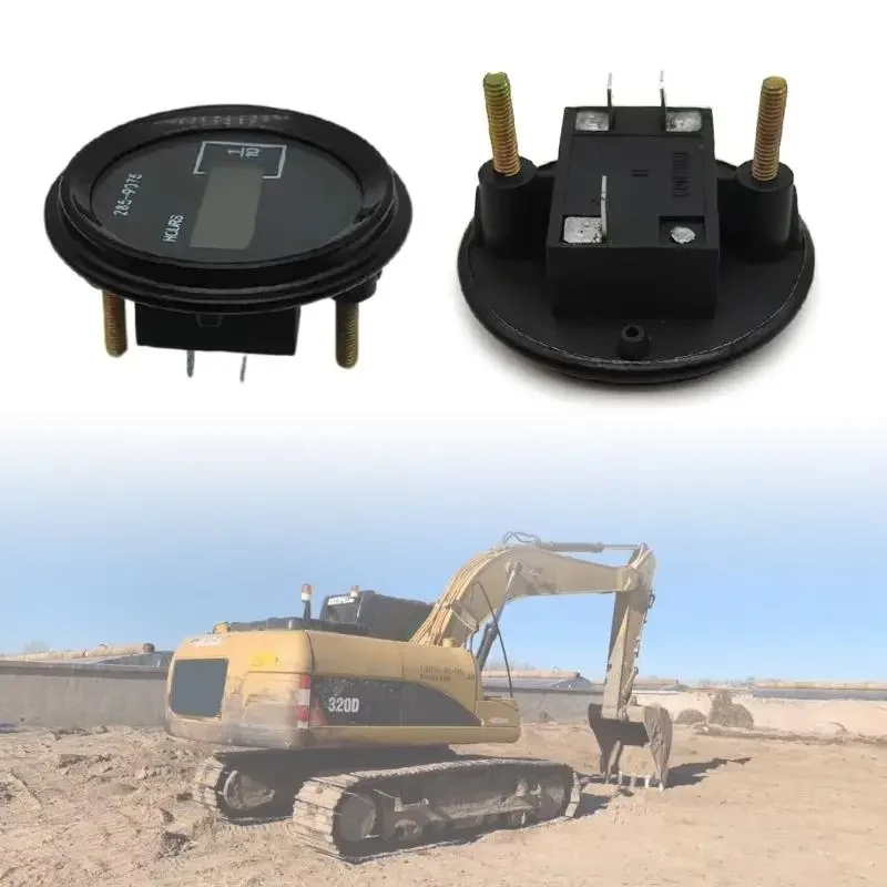 Excavator Hour Meter with LCD Display Engine Usage Trackers for Effective Heavy Equipment Maintenance Generator 285-9075