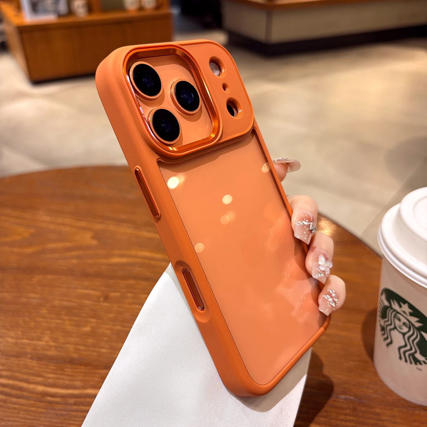 حافظة هاتف شفافة فاخرة جديدة لهاتف آيفون 17 16 15 14 13 برو ماكس بلس 17 برو أكريليك PC غطاء مقاوم للصدمات لهاتف آيفون 17 إير