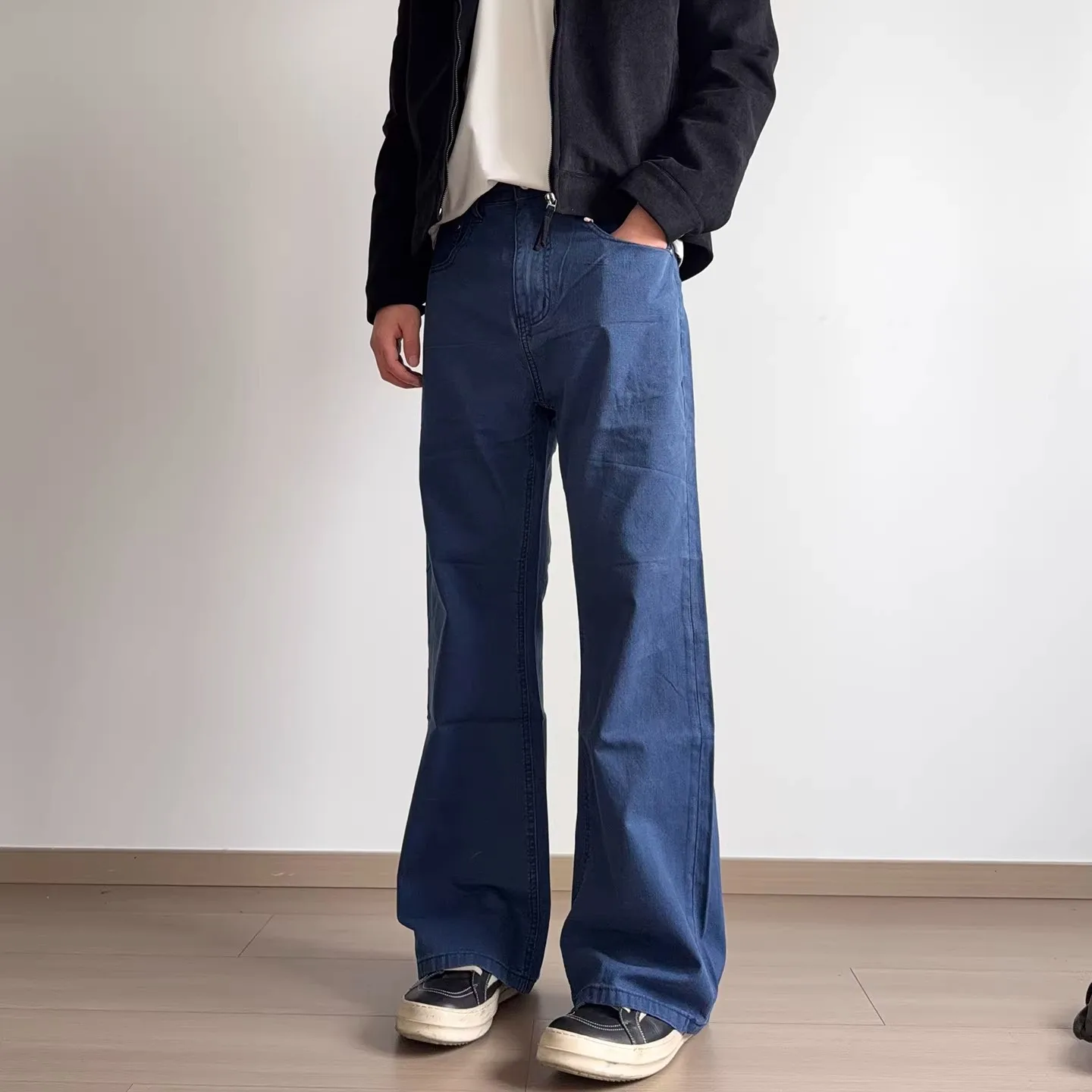 

Legal Blue Micro-pull Jeans Men's 2026 Summer Thin Vintage Old American Cleanfit Pants Trend