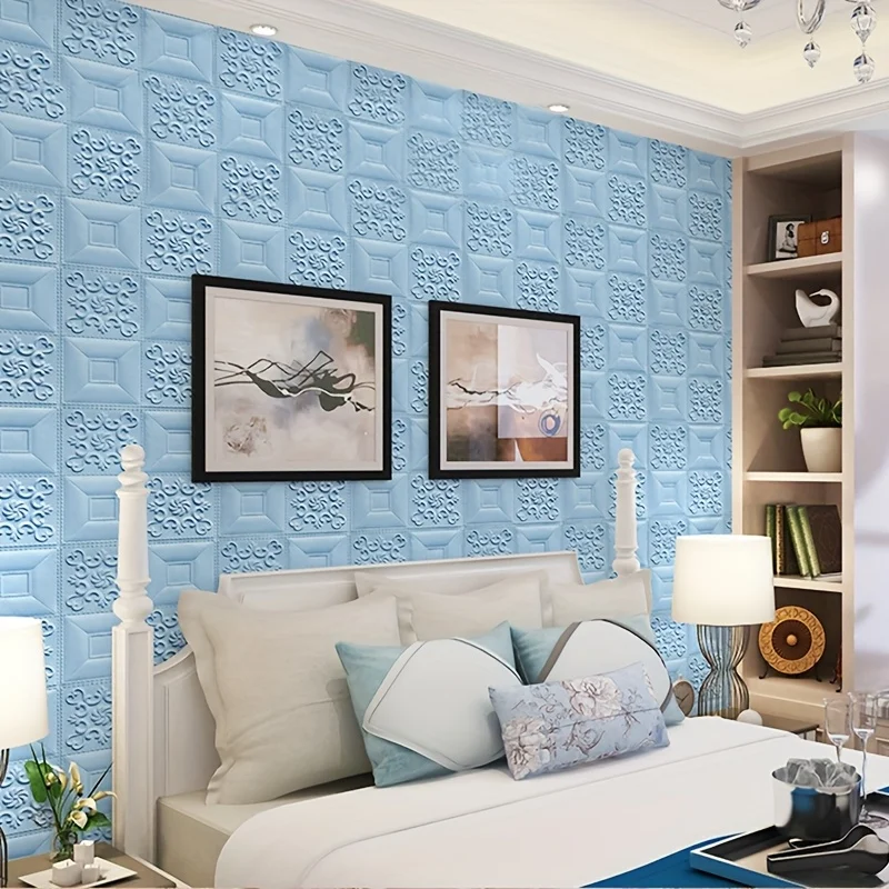 10pcs Waterproof ceiling decoration wallpaper Wall Sticker Foam Self Adhesive