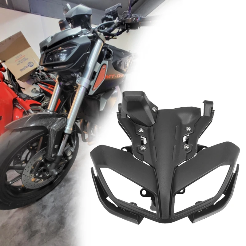 

Motorcycle Headlight Front Head Cowl Upper Nose Fairing Holder Cover Set Fit for MT-09 MT09 MT 09 2017 2018 2019 2020 FZ-09 fz09