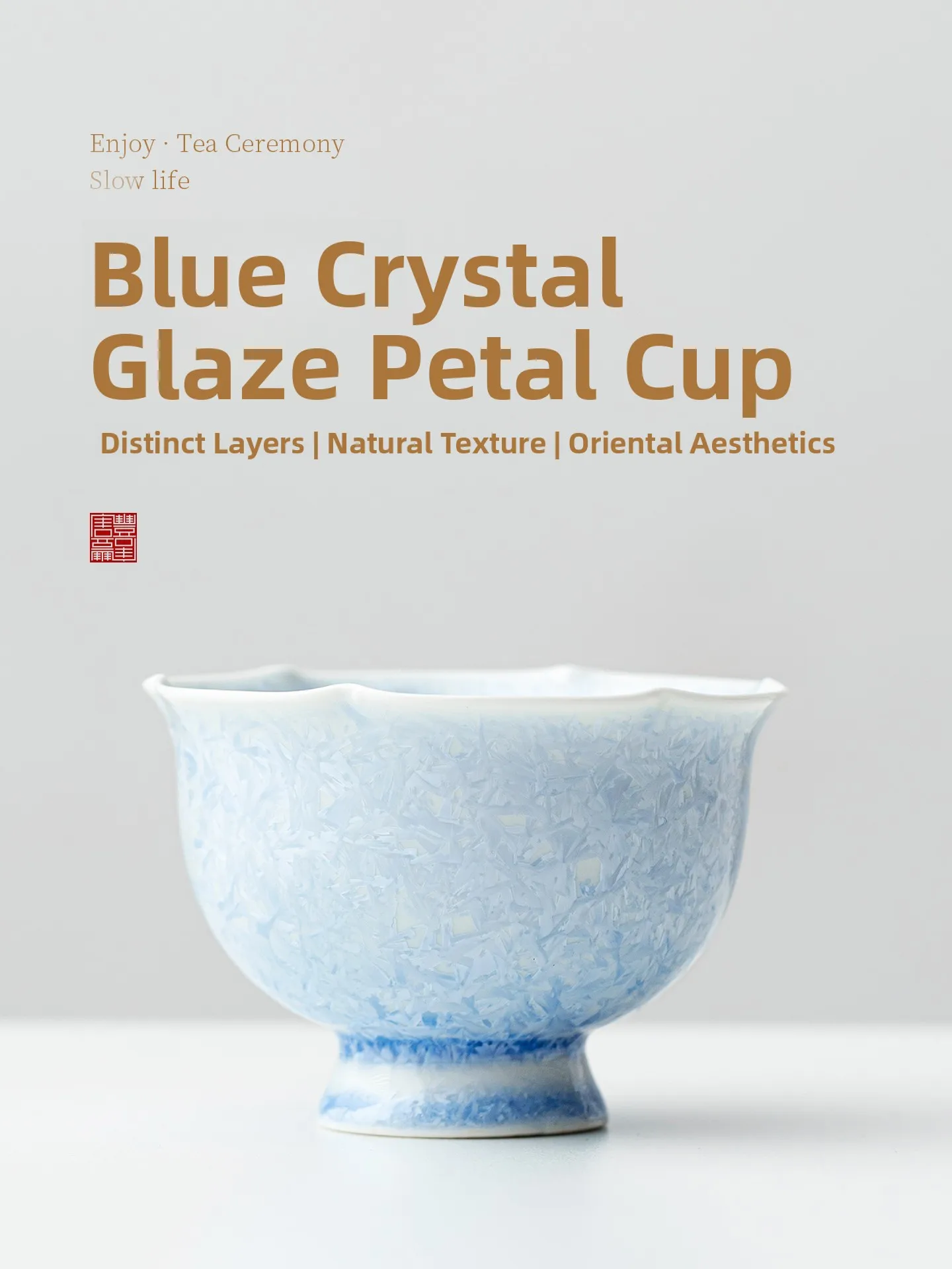 

Tang Feng Cercs Crystal Glaze Tea Cup Ladies Drinking Tea Personal Special Cup Home Use Birthday Gift Traditional Chines...