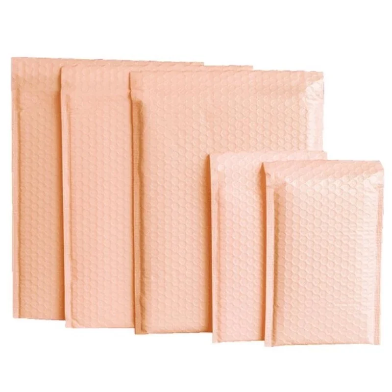 Pink Poly Bubble Mailers Padded Envelopes, Bulk Bubble Lined Wrap Polymailer Bags for Shipping Packaging Gift Bags, 50Pcs