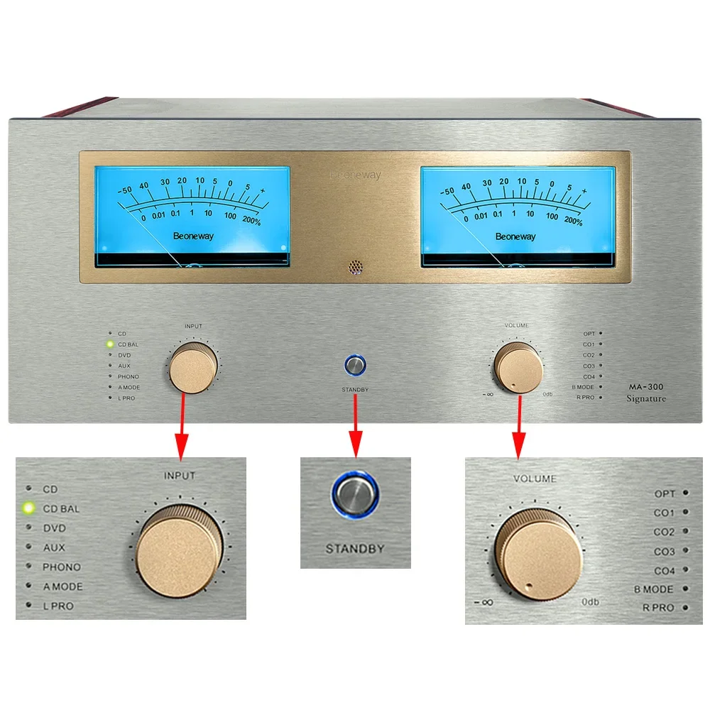 SUNBUCK MA-300 HIFI ЦАП-усилитель с декодированием класса A 2,0 стерео 450 Вт усилитель аудио MM MC функция винилового фонокорректора