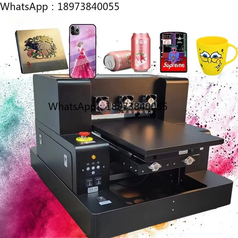 

3D Uv Printer A4 A3 Small Desktop Cup Cylinder Flat Card Acrylic Bottle Phone Case Pens Metal Woodmugs Leather Glass 360 Rotary