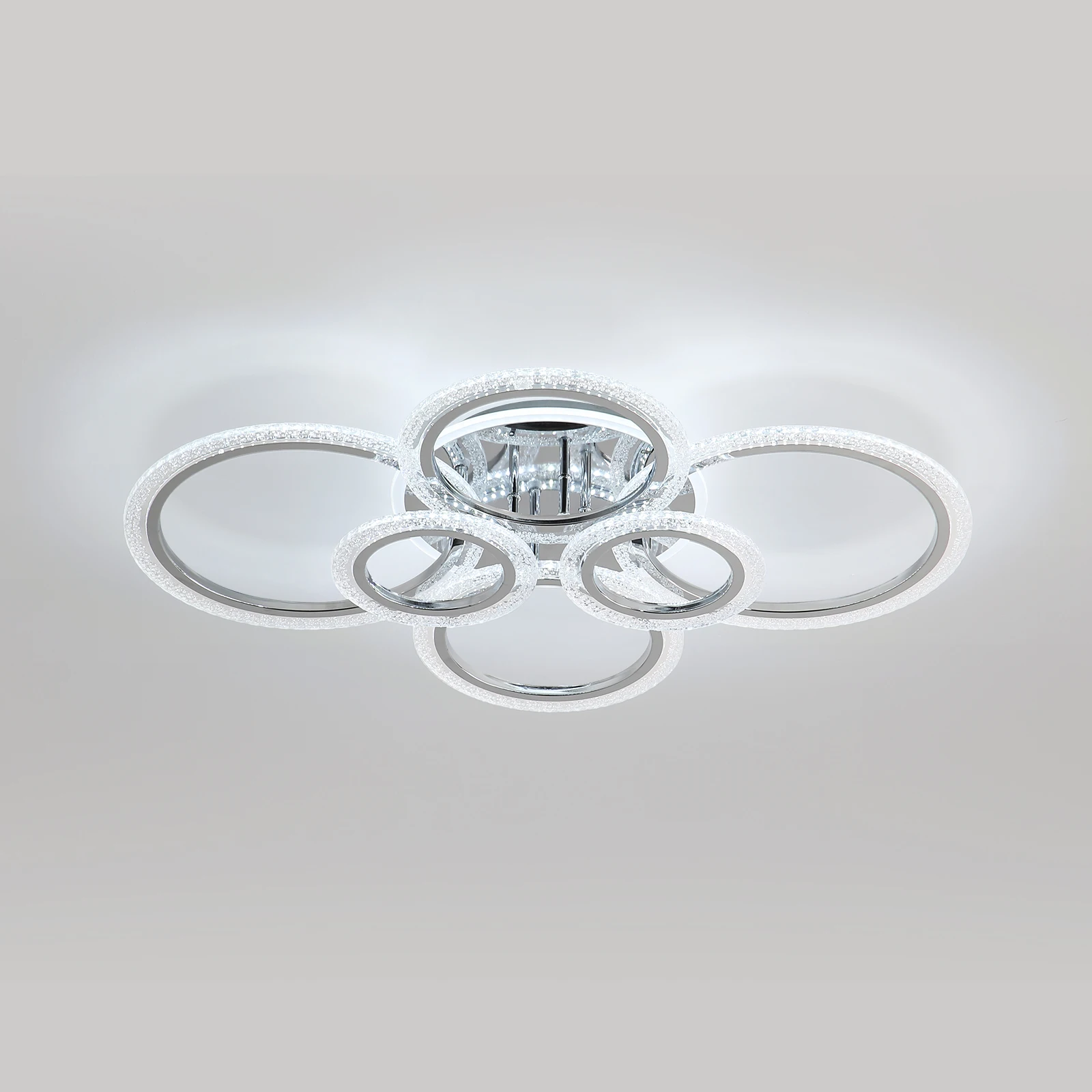 High-Powered LED Ceiling Light, 92W Modern Round Design, White Flush Mount, Ideal for Office, Living Room, Bedroom