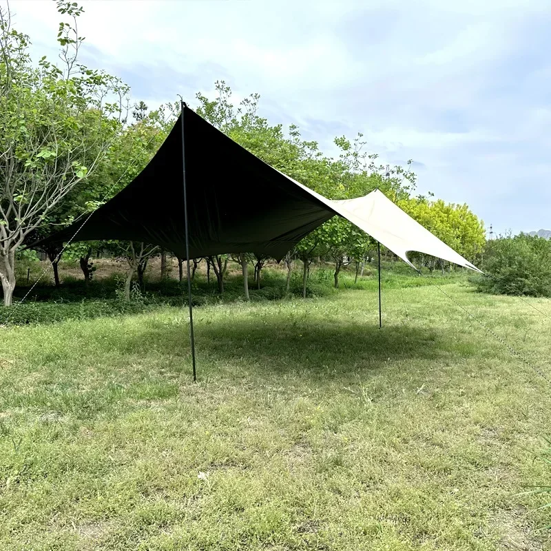 Canopy outdoor camping silver-coated vinyl thickened sunscreen rain shade pergola ultra-light portable picnic camping tent