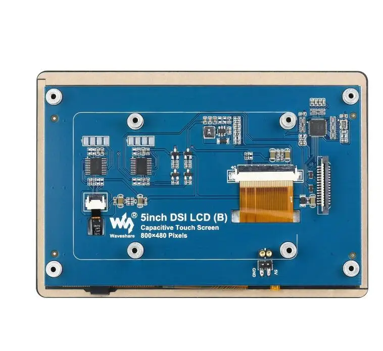 Waveshare Pantalla táctil capacitiva IPS de 5 pulgadas para Raspberry Pi, 800 × 480, interfaz DSI, baja potencia