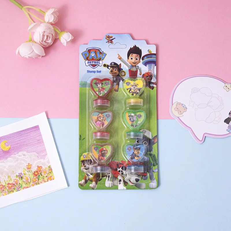 Paw Patrol Cartoon Anime Timbre, Chase Skye Reward Stamp, Maternelle, Livre d'images, Drelupraise Staacquering Toys, Cadeaux pour enfants, 6Pcs